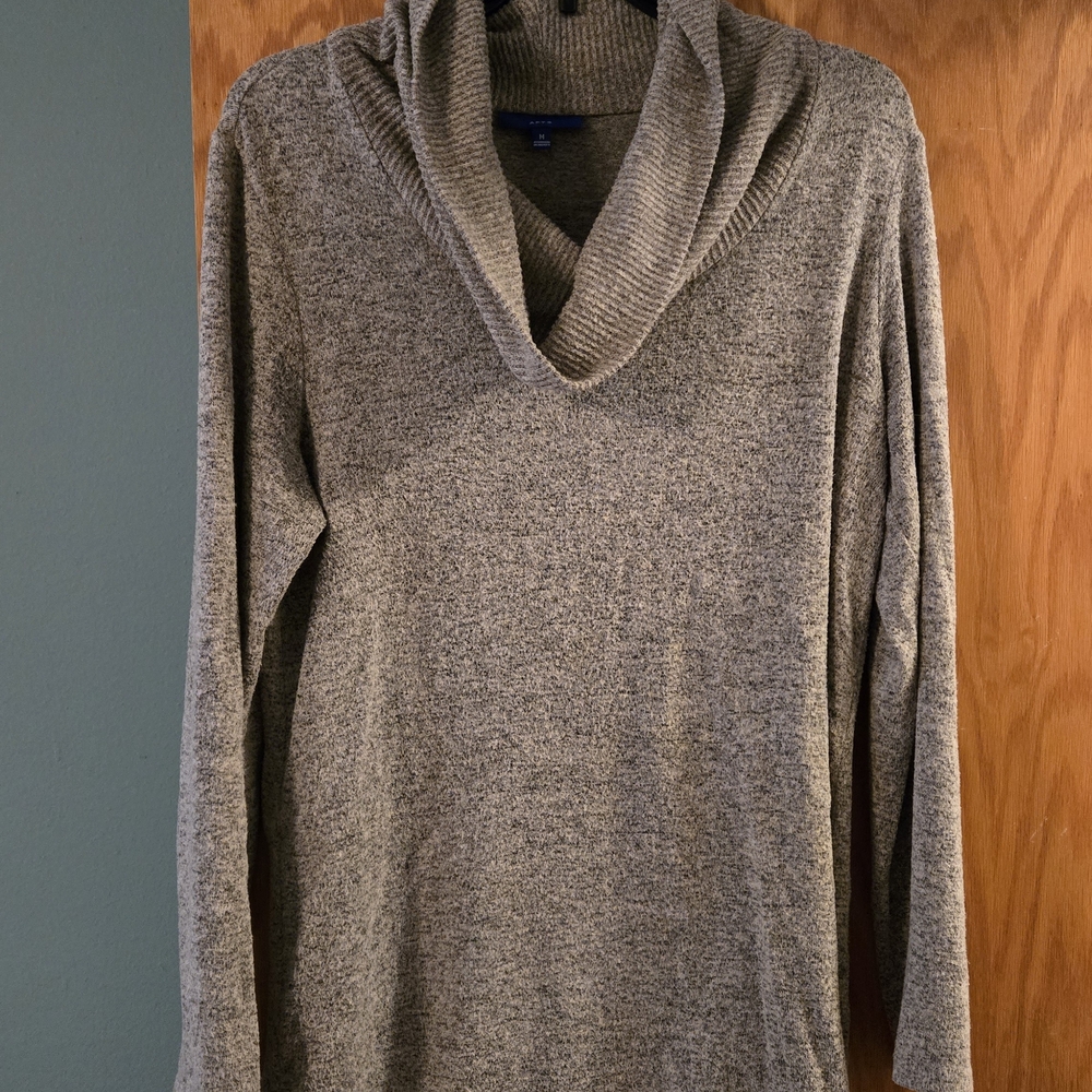 Gray Cowl Neck Sweater